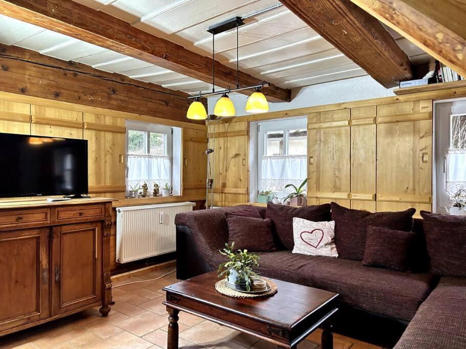 Rustikales Studio-Apartment Blockstube Im Haus Selma Großschönau Kültér fotó