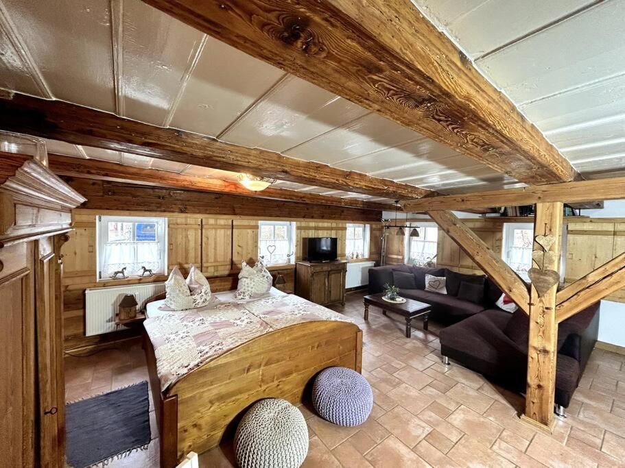 Rustikales Studio-Apartment Blockstube Im Haus Selma Großschönau Kültér fotó
