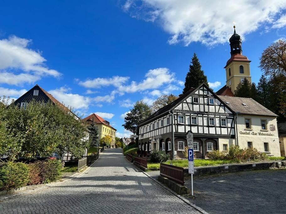 Rustikales Studio-Apartment Blockstube Im Haus Selma Großschönau Kültér fotó