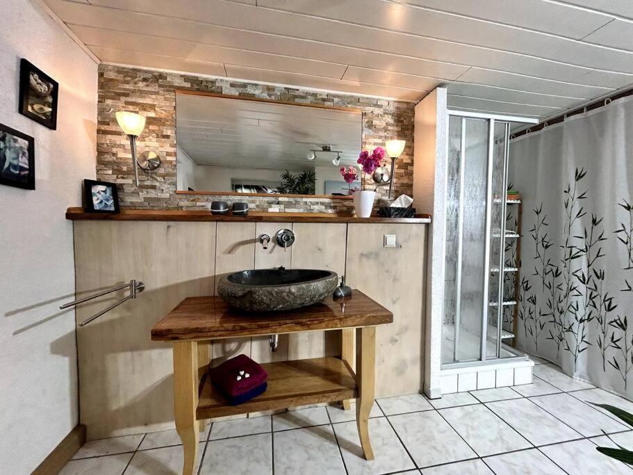 Rustikales Studio-Apartment Blockstube Im Haus Selma Großschönau Kültér fotó